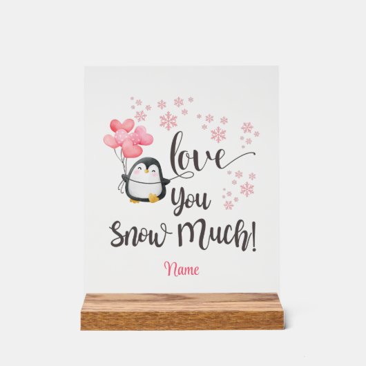 Amour - Cute Valentine Penguin Personnalisé (Recto)