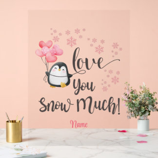 Amour - Cute Valentine Penguin Personnalisé