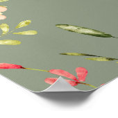 Amour dans Bloom Sage Fête des mariées Affiche de  (Coin)