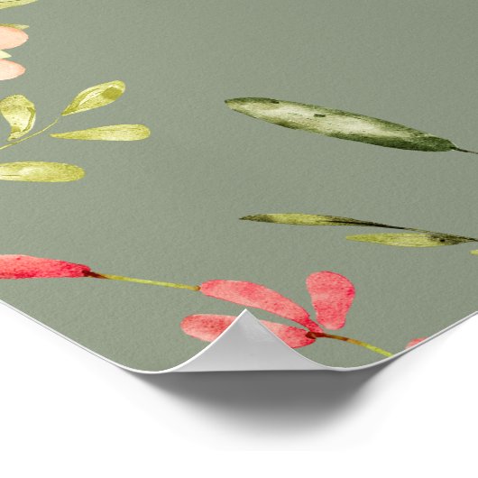 Amour dans Bloom Sage Fête des mariées Affiche de  (Coin)