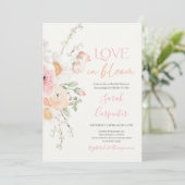 Amour dans Bloom Spring Invitation de la douche nu (Debout devant)