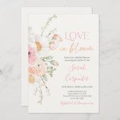 Amour dans Bloom Spring Invitation de la douche nu (Devant / Derrière)