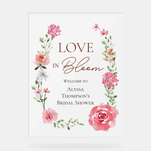 Amour dans Fleurs de fleurs Fête des mariées Affic (Recto)