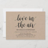 Amour dans l'air, Mariage Elopement Invitations (Devant)