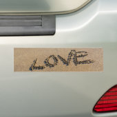 Amour dans le sable Bumper Sticker écrit (En voiture)