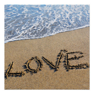 Amour dans le sable écrit Poster