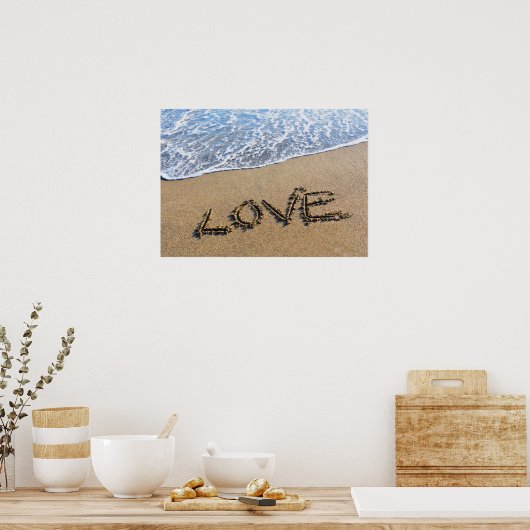 Amour dans le sable écrit Poster (Cuisine)