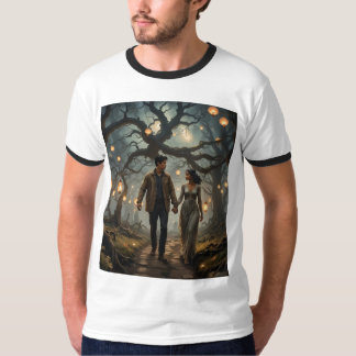 Amour dans le T-shirt au clair de lune