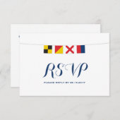 AMOUR dans les drapeaux marins colorés RSVP (Devant / Derrière)