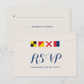 AMOUR dans les drapeaux marins colorés RSVP (Devant / Derrière)