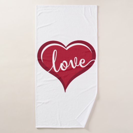 amour dans les valentines cardiaques (Serviette de bain)