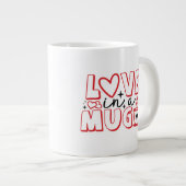 Amour dans une Mug Rouge Noir Valentine (Devant droit)