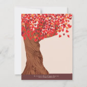 Amour d'automne chêne romantique Save the Date (Dos)