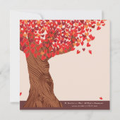 Amour d'automne Invitation à un mariage de chênes (Dos)