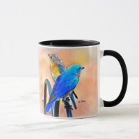 Amour de 010 oiseaux bleus tasse de classique de