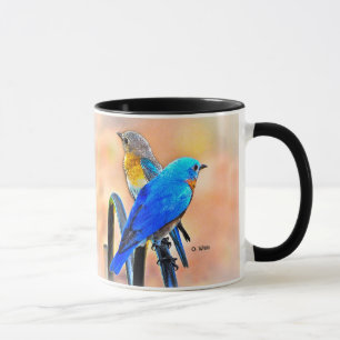 Amour de 010 oiseaux bleus tasse de classique de