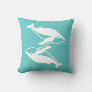 amour de baleine baleines blanches sur oreiller b