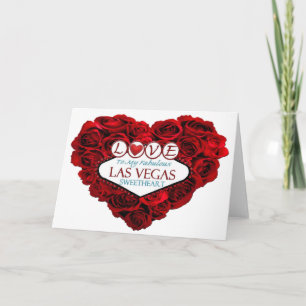 AMOUR de carte de coeur de Saint-Valentin de Las