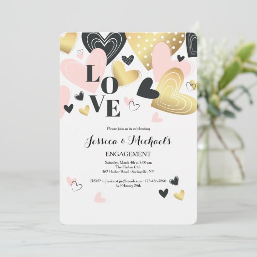 Amour de ces coeurs Invitation (Debout devant)