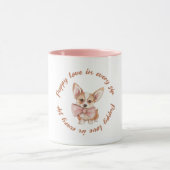 Amour de chiot dans chaque gorgée | Mug pour amour (Centre)