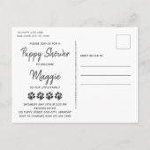 Amour de chiot Invitation à une fête pour nouveau (Dos)