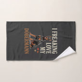 Amour de Dobermann Amateur de Chien (Serviette à main)