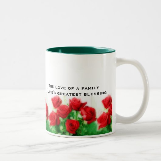 Amour de la famille café Mug (Droit)