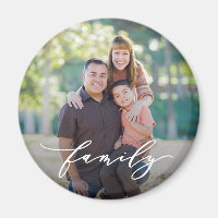 Amour de la famille Couleur modifiable Magnet phot