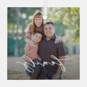 Amour de la famille Couleur modifiable Ornement en (Verso)