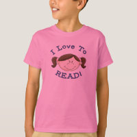 Amour de la fille I pour lire des T-shirts et des