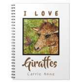 AMOUR de la GIRAFE I de CARNET DE NOTES À SPIRALE (Devant)