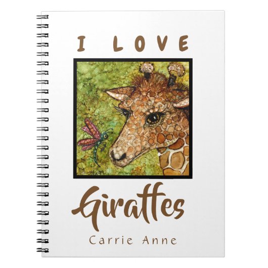 AMOUR de la GIRAFE I de CARNET DE NOTES À SPIRALE (Devant)