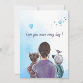 Amour de la mère - Carte de fête des mères de bois (Dos)