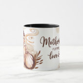 Amour de la mère et lattes de café Mug (Centre)