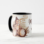 Amour de la mère et lattes de café Mug (Devant gauche)