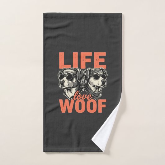 Amour de la vie Amour de chien (Serviette à main)