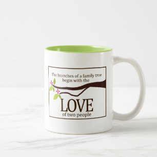 Amour de l'arbre familial Mug personnalisé