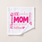 Amour de maman sans peur Coeur de la famille (Gant de toilette)