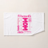 Amour de maman sans peur Coeur de la famille (Serviette à main)