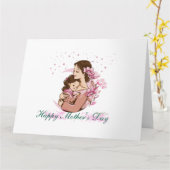 Amour de Mère et de Fille – Carte de Fête des Mère (Fleur jaune)