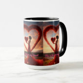 "Amour de Mug de coeur : Cadeau parfait" (Devant droit)