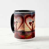 "Amour de Mug de coeur : Cadeau parfait" (Devant gauche)