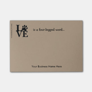 Amour de Notes-PawPrint de post-it le "est. "