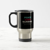 Amour de paix soignant la tasse de voyage d'acier (Gauche)