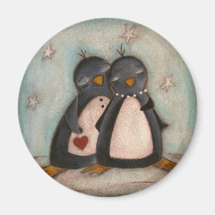 Amour de pingouin - aimant