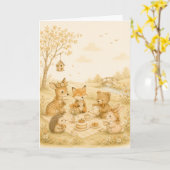 Amour de Prairie Rustique Carte de Vœux (Fleur jaune)