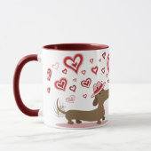 AMOUR de teckels de Valentine VOUS ! tasse (Gauche)