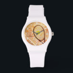 Amour de tennis féminin personnalisé<br><div class="desc">Cette montre sportive sur le thème du tennis pour les filles présente de minuscules coeurs épars accusant un composite abstrait sur le tennis - personnaliser avec son nom - par katz_d_zynes</div>