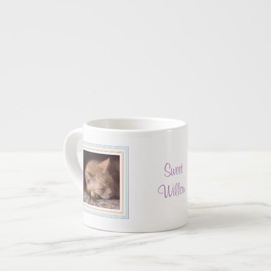 AMOUR DES ANIMAUX Tasse à expresso + Texte / Arc-e (Devant gauche)