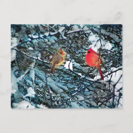 Amour d'hiver, carte postale (Devant)